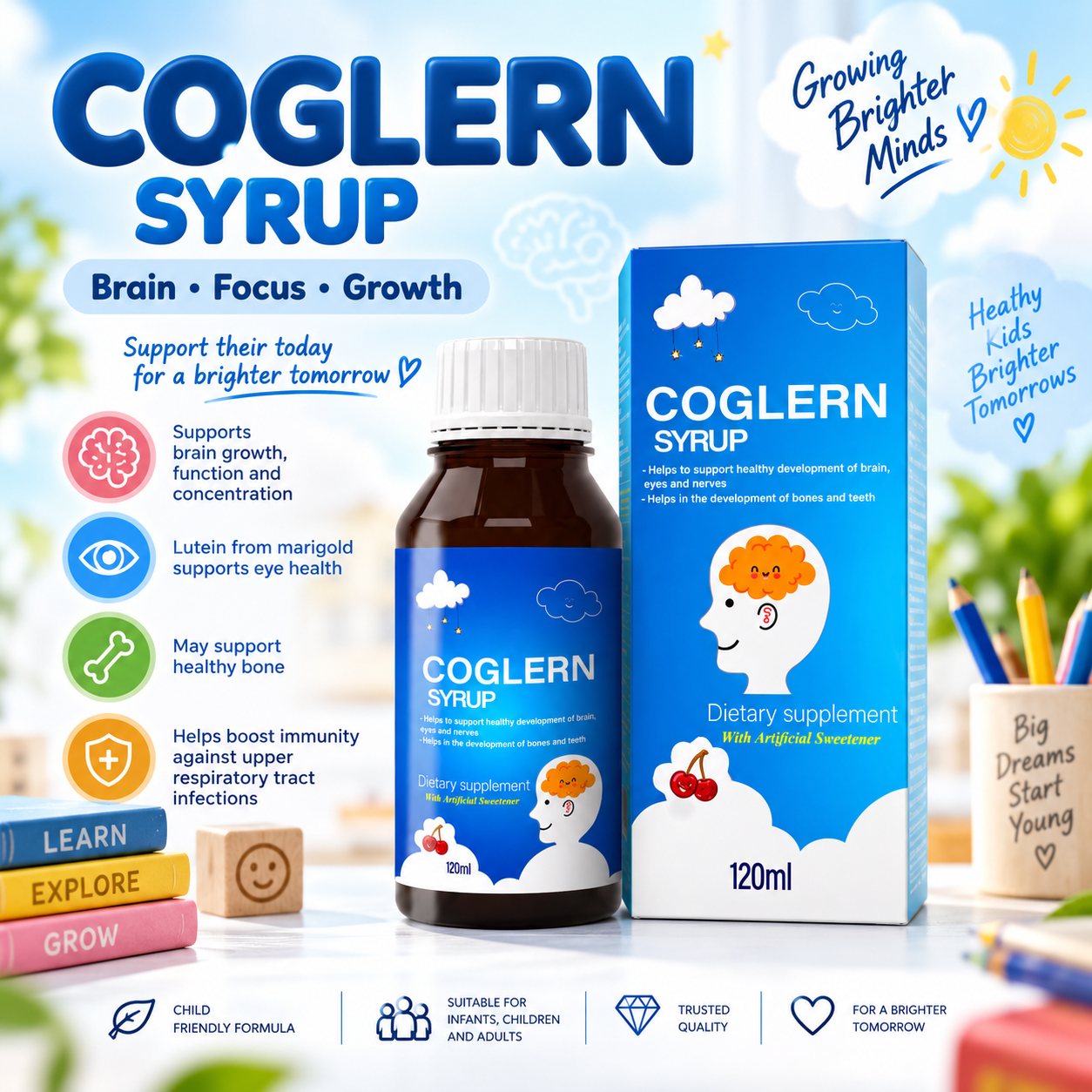 Coglern Syrup for focus and growth